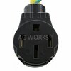 Ac Works 1.5FT 3-Prong 30A Dryer Outlet to 14-50R EV/RV  50A 125/250V Connector RV10301450-018